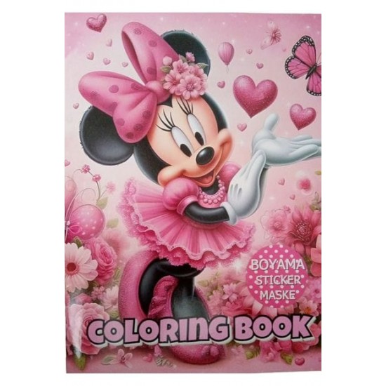Maske ve Sticker Hediyeli Boyama Kitabı Minnie