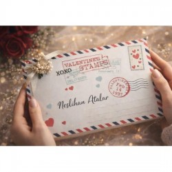 12 Bölmeli Zarf Tasarım Çikolata Kutusu-10 Adet-Demonte