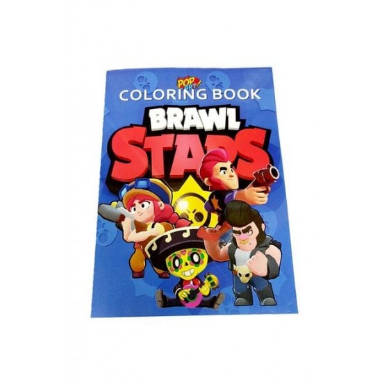 Maske ve Sticker Hediyeli Boyama Kitabı Brawl Stars