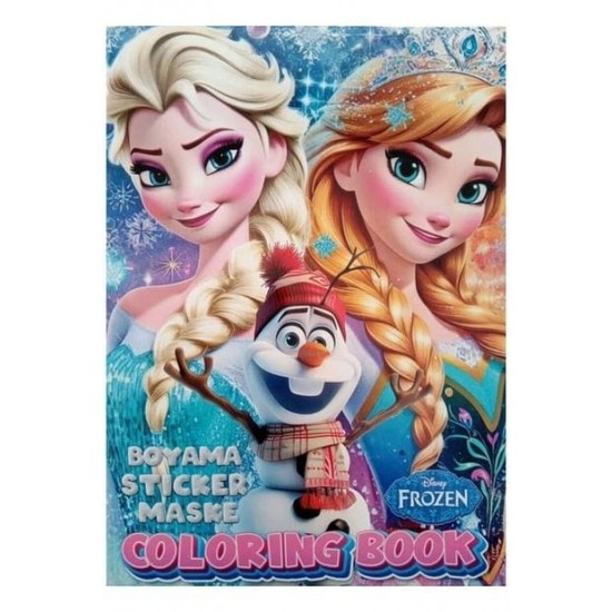 Maske ve Sticker Hediyeli Boyama Kitabı Frozen