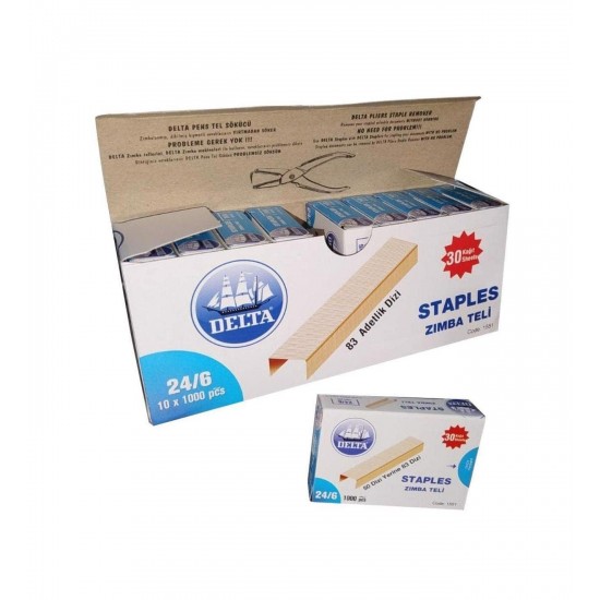 Delta 1551 Zımba Teli 24/6 Sarı 10'lu Paket