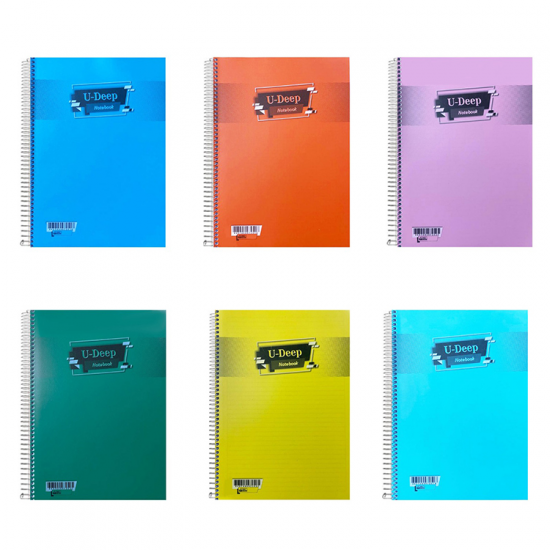 Umut U-Deep A4 Spiralli Plastik Kapak Ekstra 60Yp. Defter Çizgili 250Mic.