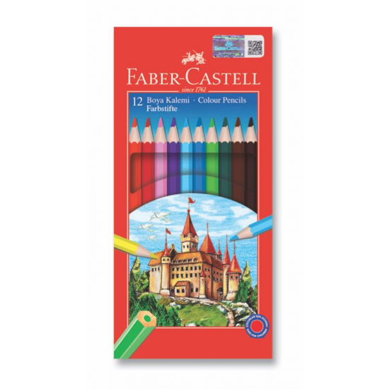 Faber Castell Kuru Boya Kalemi Redline 12'Li Tam Boy 5171116312000