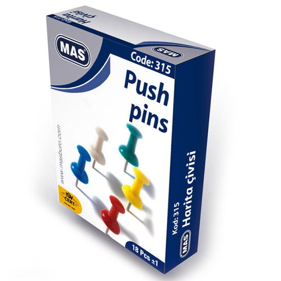 Mas Harita Çivisi 0315 Renkli Silindirik