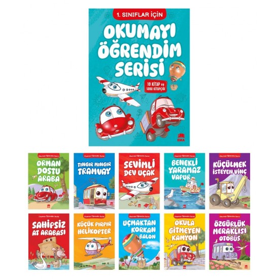 Okumayı Öğrendim 1.Sınıf Küçük Boy 10 Kitap