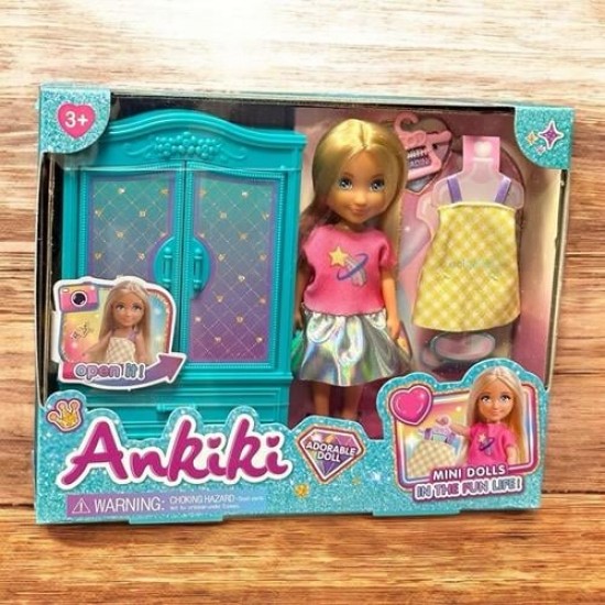 Mini Dolls Ankiki Babek Gardırop Elbise Seti