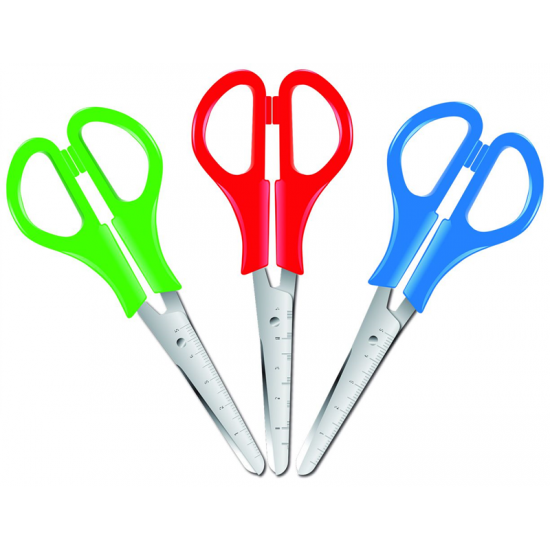 Brons Br-699 Öğrenci Makası Cetvelli