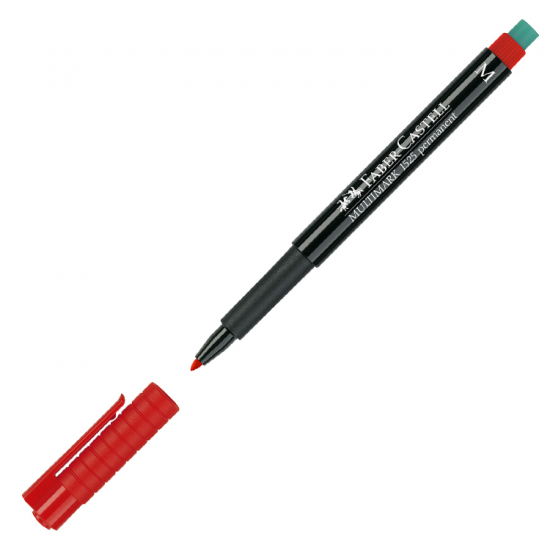 Faber Castell Permanent Asetat Kalem (M) Kırmızı 