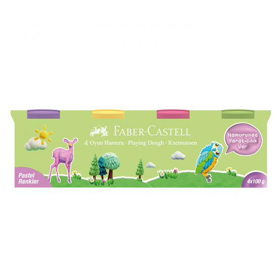 Faber Castell Oyun Hamuru 4x100gr Pastel Renkler