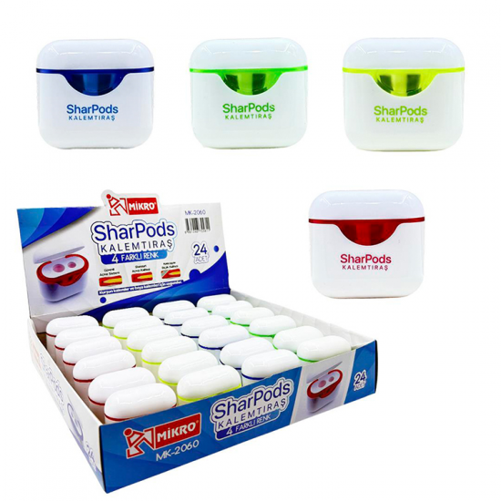 Mikro Mk-2060-24 Sharpods Çift Bıçaklı Kalemtraş Mk2060