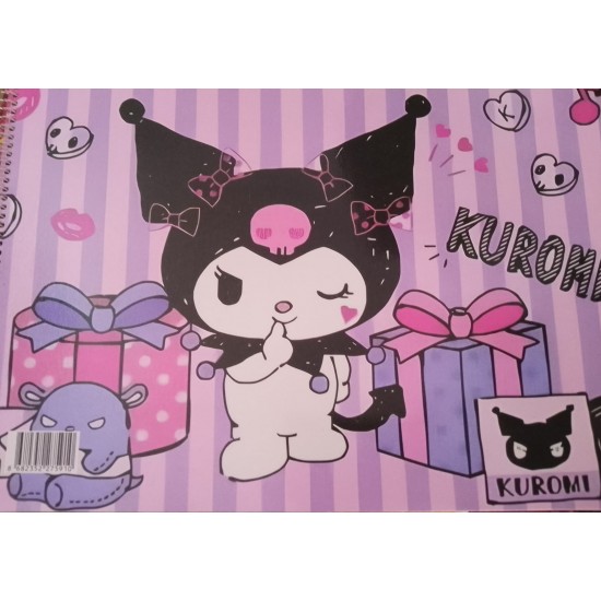 Kuromi 25X35 Spiralli Karton Kapak Resim Defteri 15 Yaprak