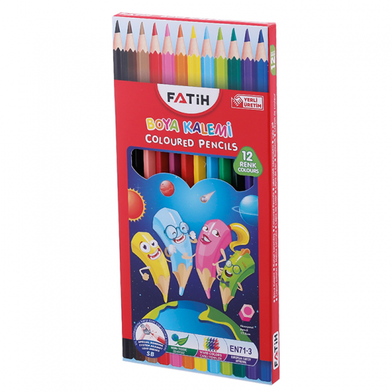 Fatih Kuru Boya Kalemi Tam Boy 12'li FA33112KB12RTB