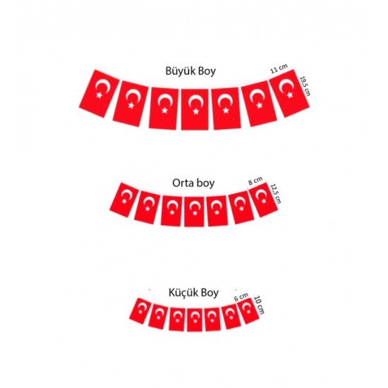 Eren İpli Türk Bayrak Küçük Boy 