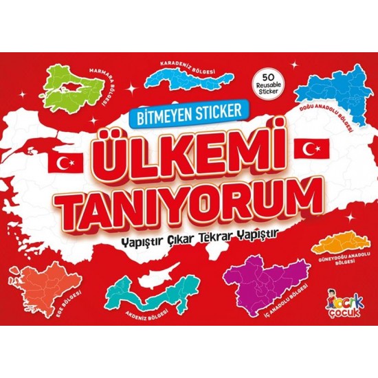 BİTMEYEN STICKER_ÜLKEMİ TANIYORUM (50 ÇIKARTMA) /BICIRIK