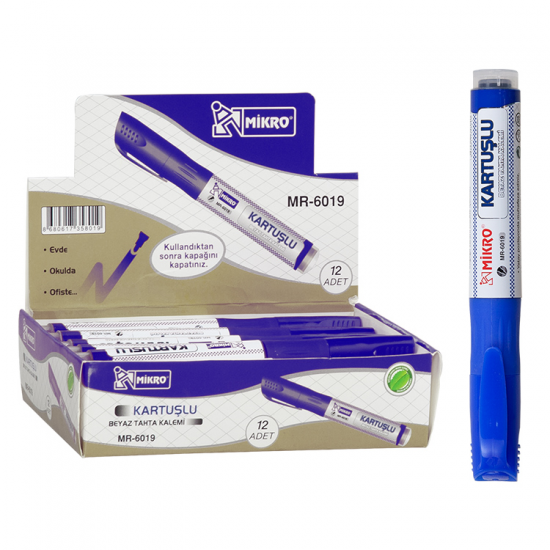 Mikro Tahta Kalemi Mr-6019 Kartuşlu Mavi