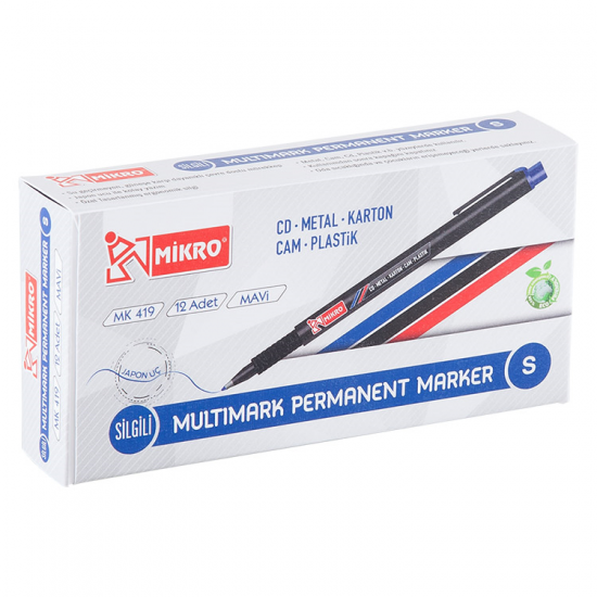 Mikro Asetat Kalemi Mk-419 S Mavi 