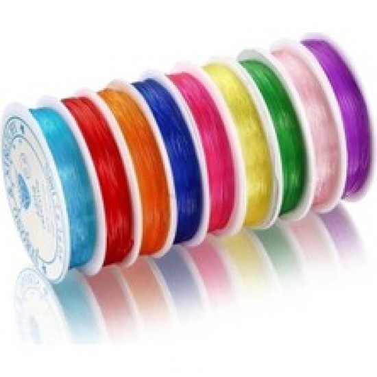 10 değişik renkte renkli Takı misinası  (0,8mm Kalınlık)