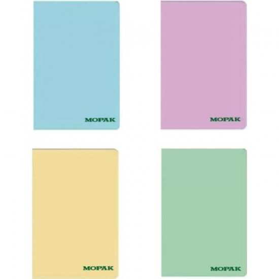 Mopak A4 Plastik Kapak Defter 40 Yaprak Pastel Çizgili