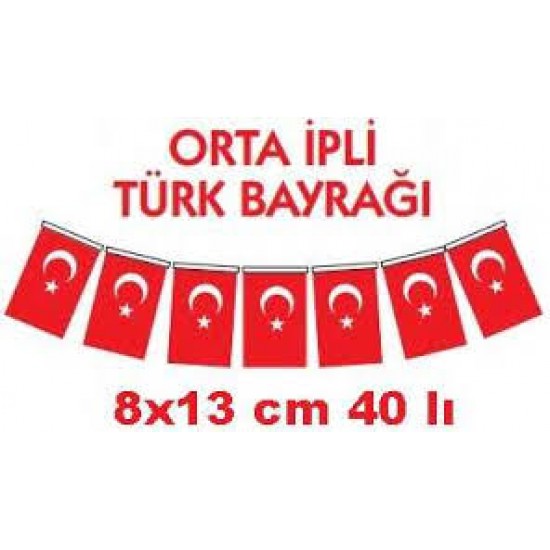 Eren İpli Türk Bayrak Orta Boy 