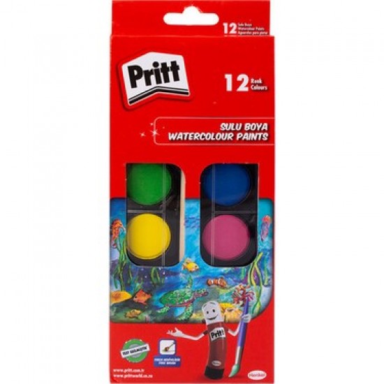 Pritt Suluboya 12 Renk Büyük Tablet 1047948