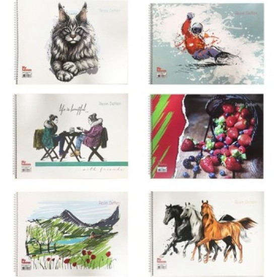 Tokaç Resim Defteri 24X34 My Lesson Karton Kapak Sipralli 15 yaprak Tok-79008