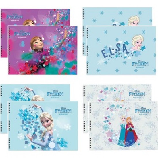 Frozen 25X35  Spiralli Karton Kapak Resim Defteri 15 Yaprak
