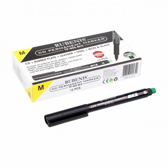 Rubenis Siyah Silgili Asetat Kalemi (M) Tp-905-M/S