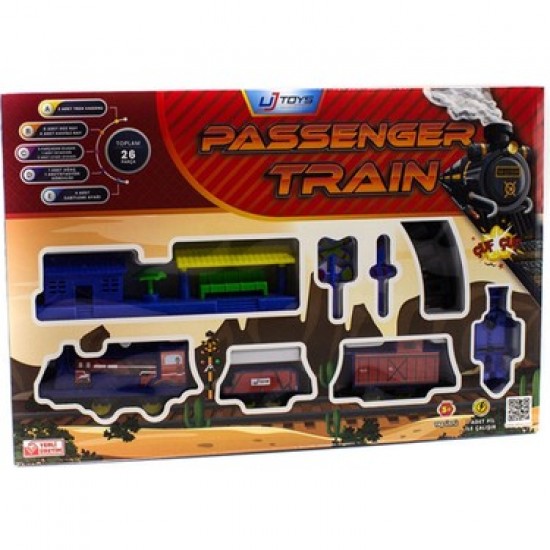 İstasyonlu Tren Seti-Kırmızı